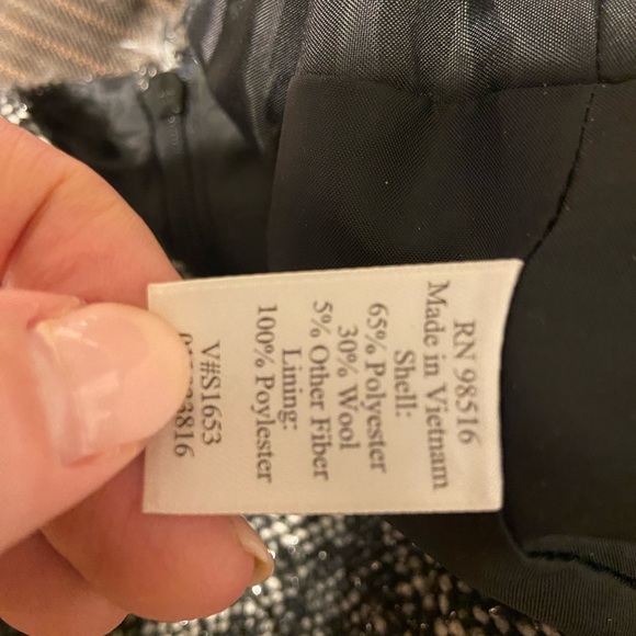 Coldwater Creek Sz 12 polyester wool lined black and metallic … - Picture 4 of 9